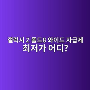 갤럭시 Z 폴드8 와이드 자급제 최저가 어디? 가격·할인 혜택 총정리 1 eab0a4eb9fadec8b9c z ed8fb4eb939c8 ec9980ec9db4eb939c ec9e90eab889eca09c ecb59ceca080eab080 ec96b4eb9494 1790383289