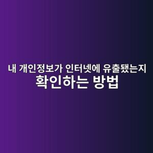 내 개인정보가 인터넷에 유출됐는지 확인하는 방법 1 eb82b4 eab09cec9db8eca095ebb3b4eab080 ec9db8ed84b0eb84b7ec9790 ec9ca0ecb69ceb9090eb8a94eca780 ed9995ec9db8ed9598eb8a94 ebb0a9ebb295 1789350046