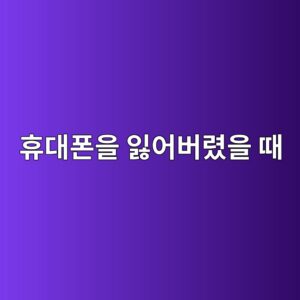 휴대폰을 잃어버렸을 때 가장 먼저 해야 할 일과 대처 순서 6 ed9cb4eb8c80ed8fb0ec9d84 ec9e83ec96b4ebb284eba0b8ec9d84 eb958c 1789688828