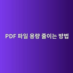 PDF 파일 용량 줄이는 방법: 화질은 최대한 유지하면서 압축하기 1 pdf ed8c8cec9dbc ec9aa9eb9f89 eca484ec9db4eb8a94 ebb0a9ebb295 1789948199