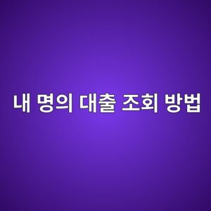 내 명의 대출 조회 방법 |여신거래 안심차단 신청 및 해제 방법 총정리 1 eb82b4 ebaa85ec9d98 eb8c80ecb69c eca1b0ed9a8c ebb0a9ebb295 1791768839